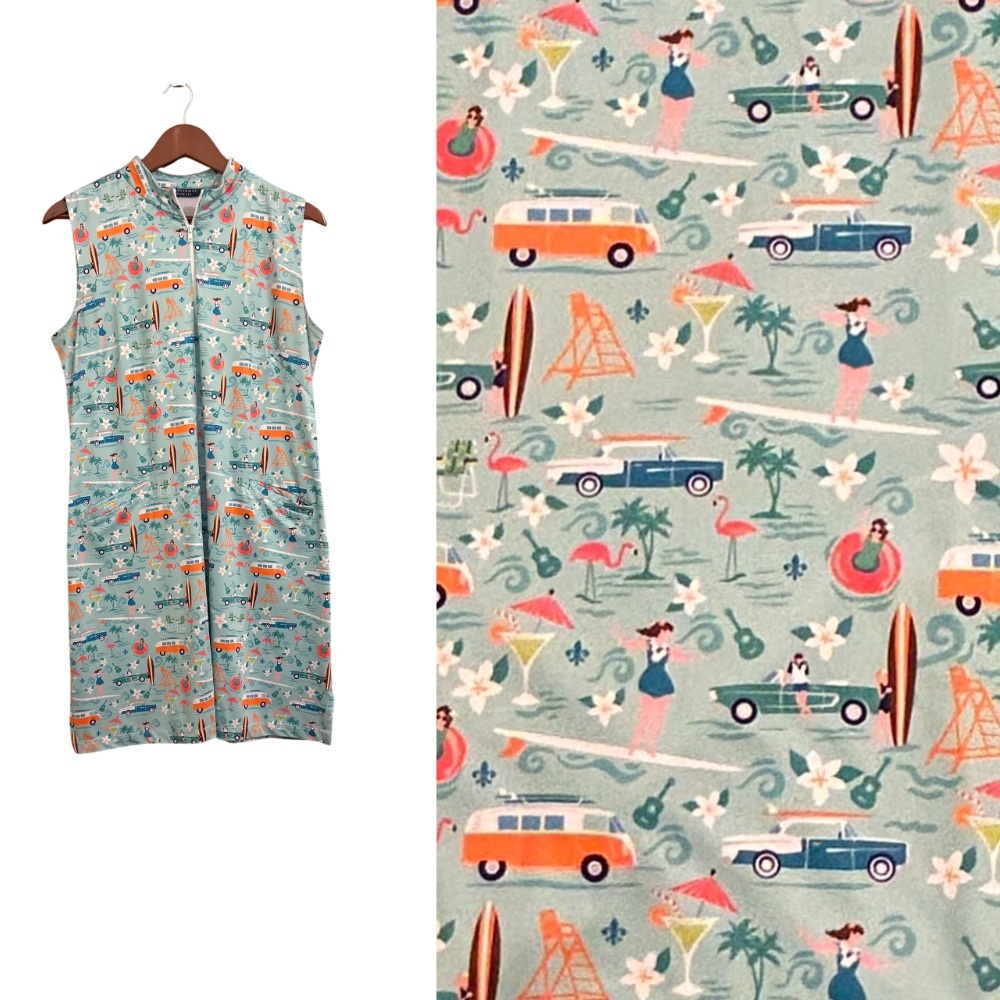 NWOT Katherine Way St. Regis Pack My Bags Sleeveless Golf Dress - Size L